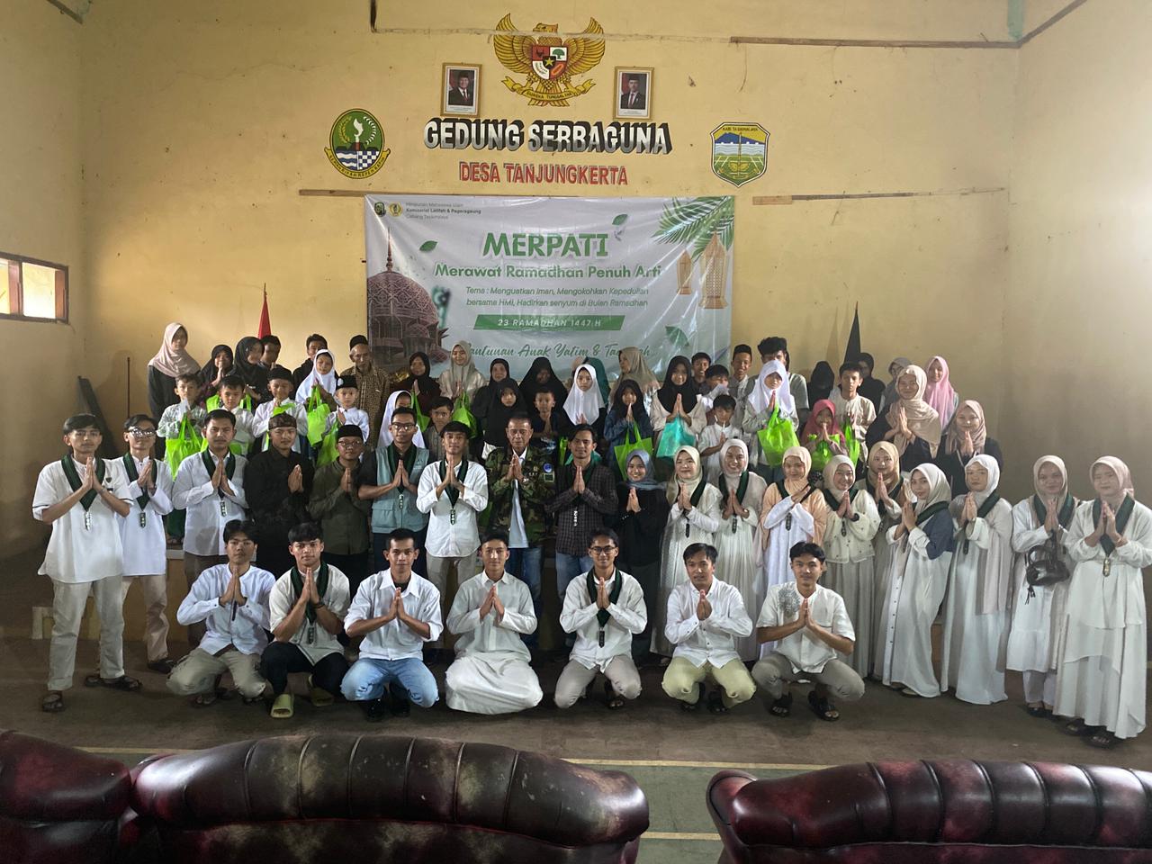 Senyum Anak Yatim di Bulan Suci, HMI Gelar Santunan di Tanjungkerta Tasikmalaya